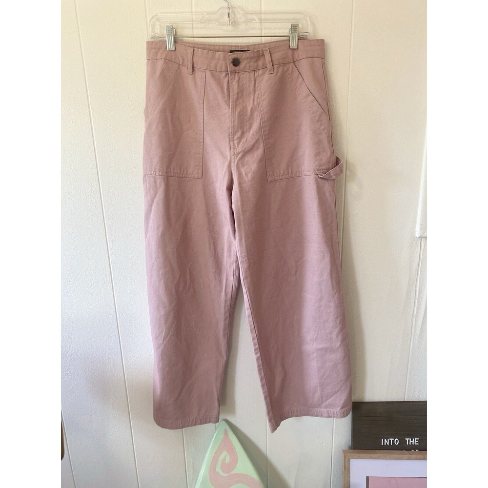 Women's High-Rise Straight Leg Cargo Pants Size 12- Wild Fable In mauve y2k styl - Picture 2 of 6
